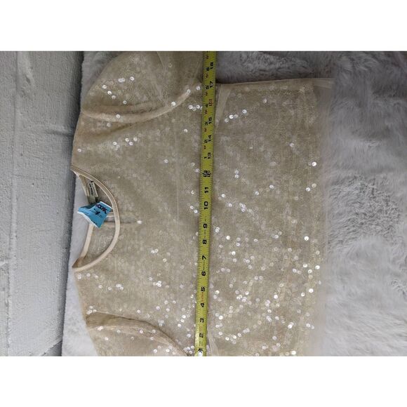 Jason Wu Sequin Sheer Netted Crop‎ Top Long Sleeve  Size XS NWT - Picture 6 of 9